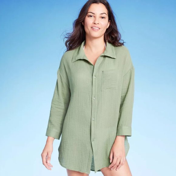 Kona Sol Other - Women's Button-Up Cover Up Shirtdress - Kona Sol™